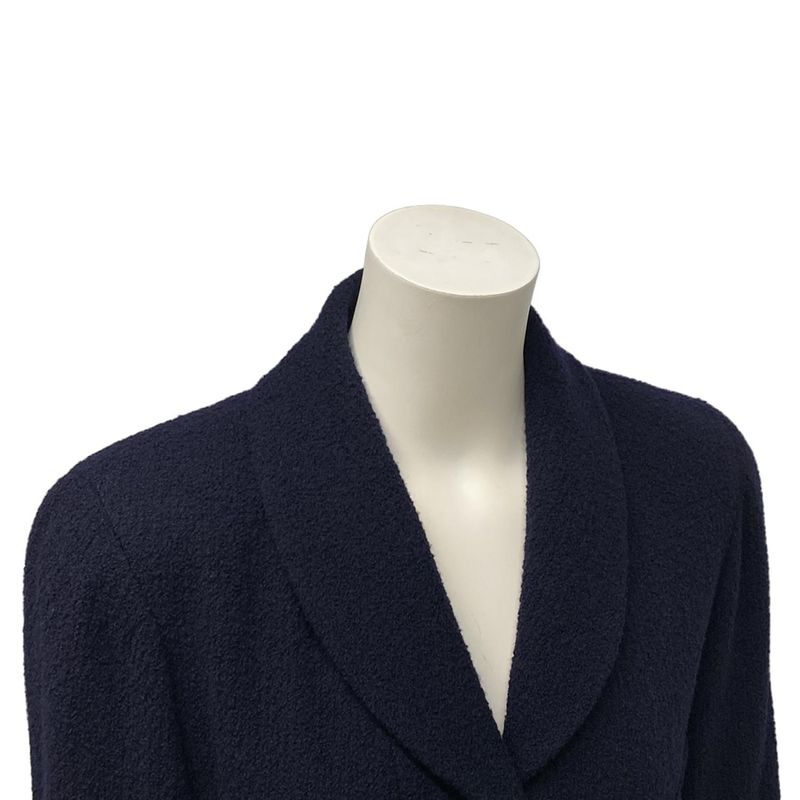 Chanel Skirt Suit Size 40 M Women's Excellent Condition 20923 Dark Navy Pile