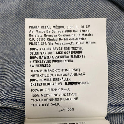 Prada Gjun Size 38 S Women's Excellent Condition Organic Denim Cropped Jacket