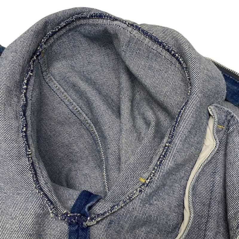 Prada Gjun Size 38 S Women's Excellent Condition Organic Denim Cropped Jacket