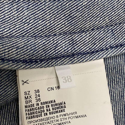 Prada Gjun Size 38 S Women's Excellent Condition Organic Denim Cropped Jacket