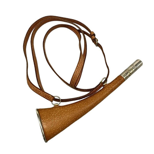 Hermes Brown and Silver Hunting Horn Leather
