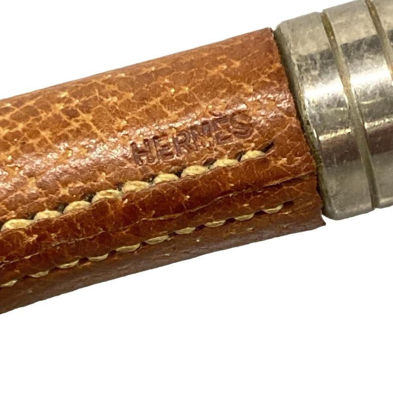 Hermes Brown and Silver Hunting Horn Leather