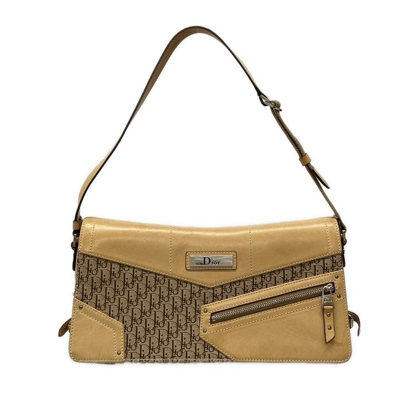 Dior Christian Dior Shoulder Bag Street Chic Trotter Beige and Dark Brown