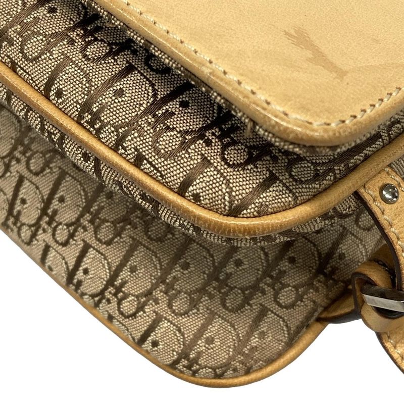 Dior Christian Dior Shoulder Bag Street Chic Trotter Beige and Dark Brown