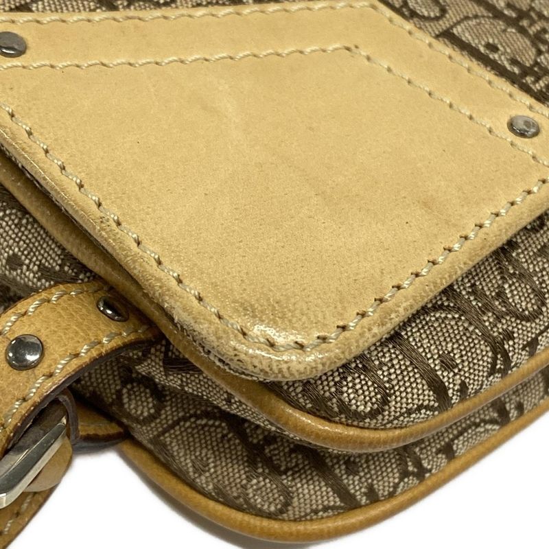 Dior Christian Dior Shoulder Bag Street Chic Trotter Beige and Dark Brown