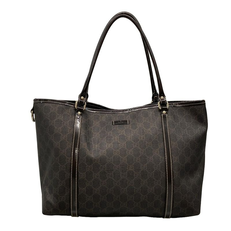 Gucci GG Plus GG Supreme 197953 Dark Brown Leather
