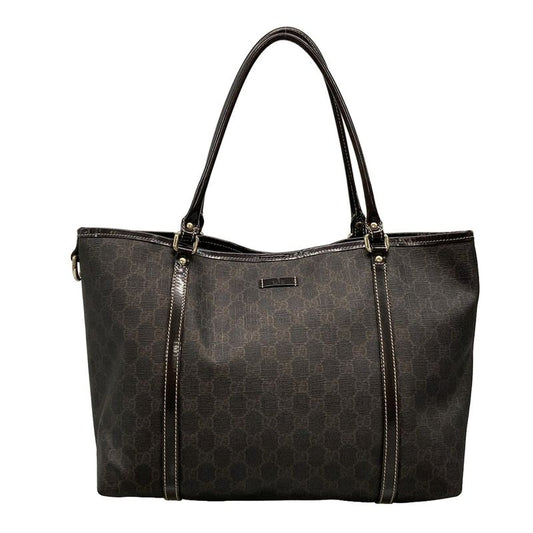 Gucci GG Plus GG Supreme 197953 Dark Brown Leather