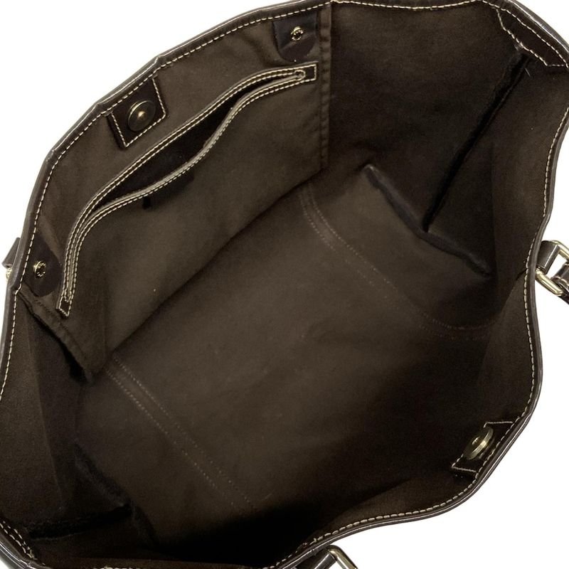 Gucci GG Plus GG Supreme 197953 Dark Brown Leather