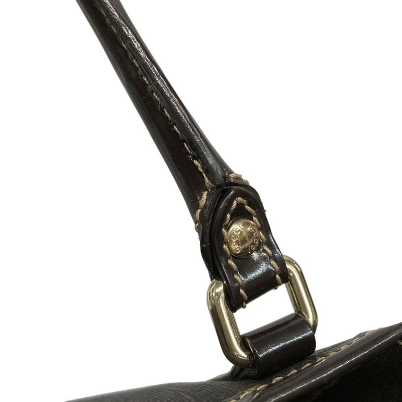 Gucci GG Plus GG Supreme 197953 Dark Brown Leather