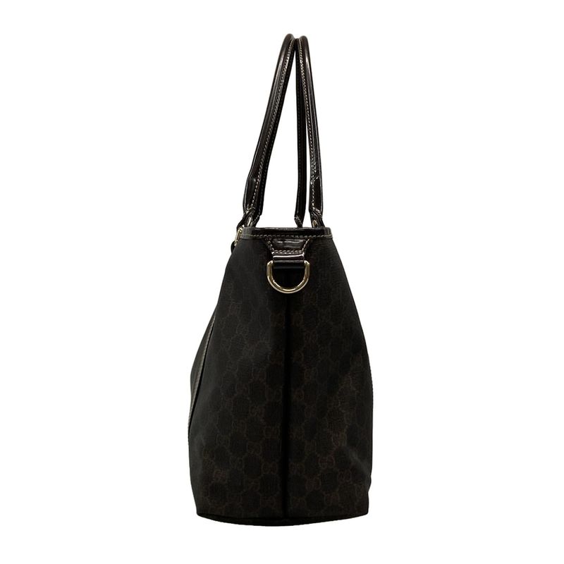 Gucci GG Plus GG Supreme 197953 Dark Brown Leather