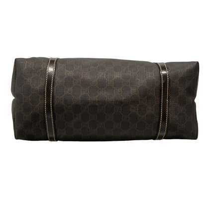 Gucci GG Plus GG Supreme 197953 Dark Brown Leather