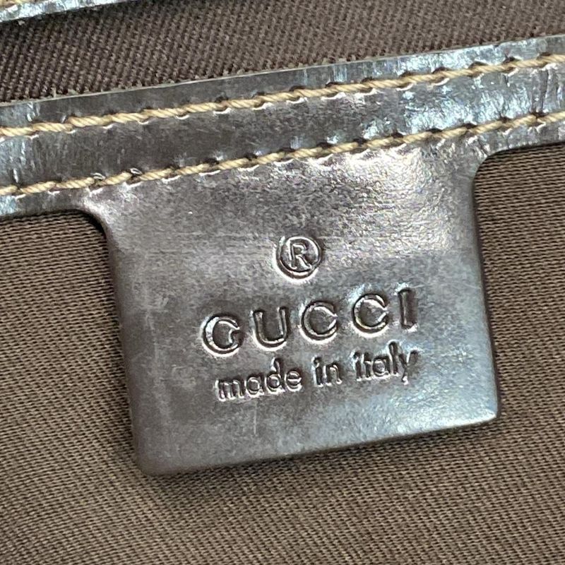 Gucci GG Plus GG Supreme 197953 Dark Brown Leather