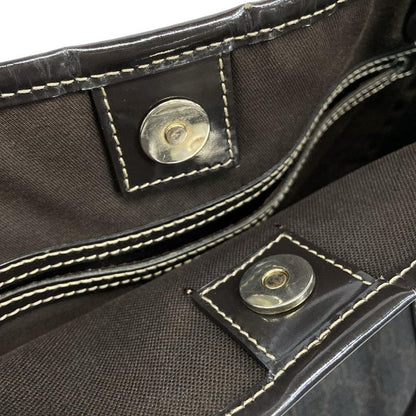 Gucci GG Plus GG Supreme 197953 Dark Brown Leather