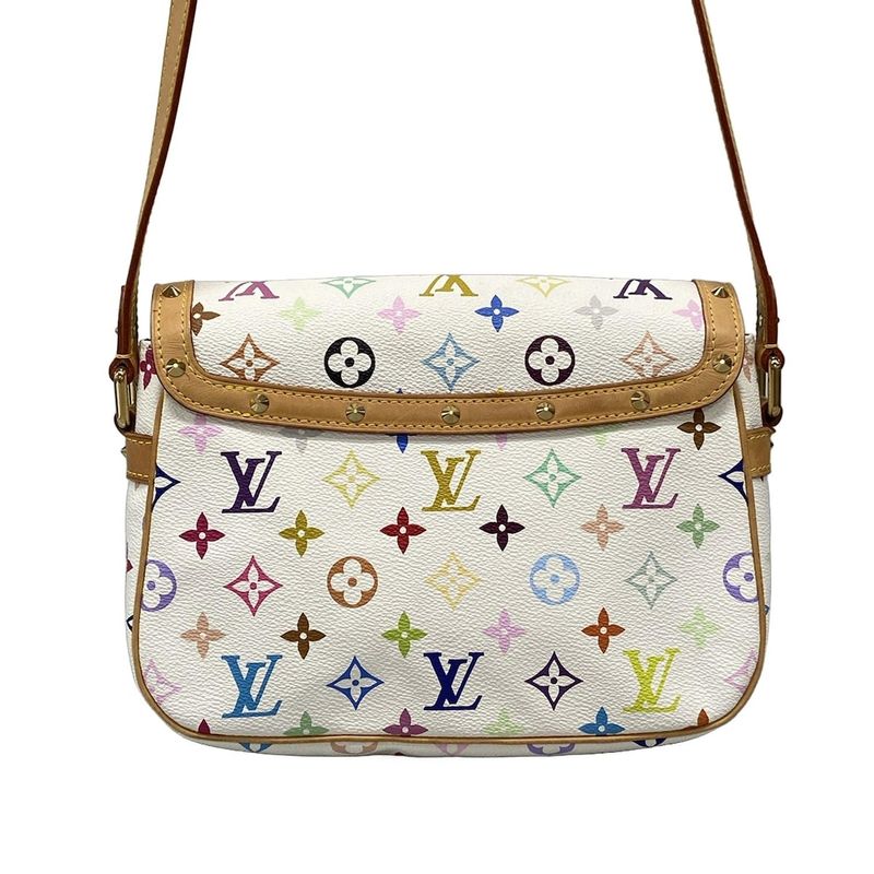 Louis Vuitton Shoulder Bag Monogram Multicolor Sologne M92661 Bronze Leather
