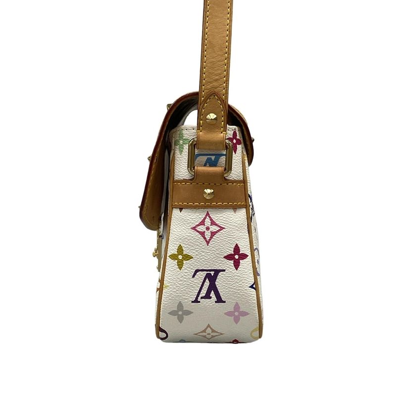 Louis Vuitton Shoulder Bag Monogram Multicolor Sologne M92661 Bronze Leather