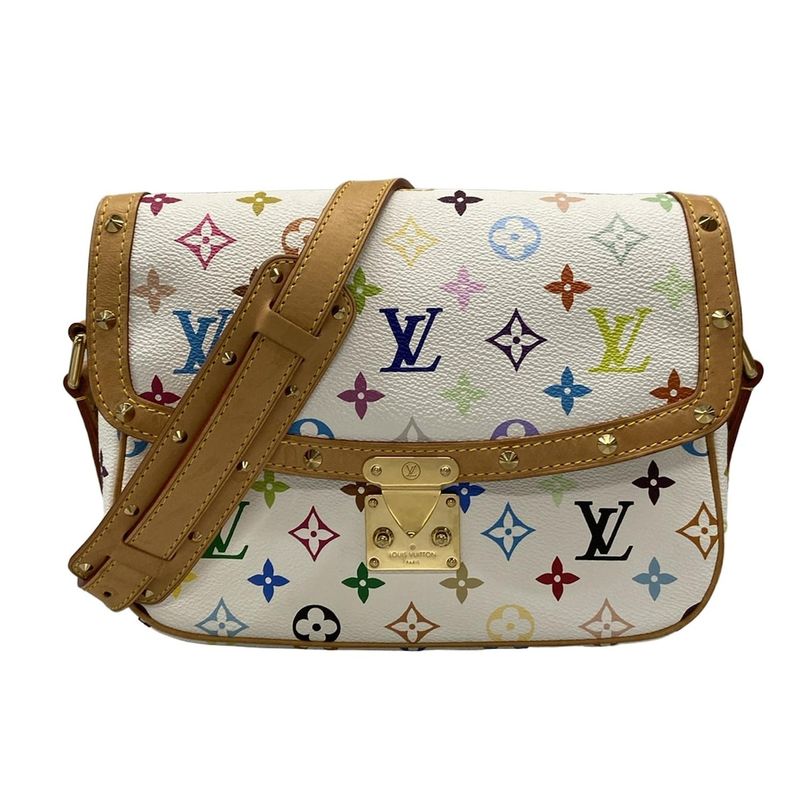 Louis Vuitton Shoulder Bag Monogram Multicolor Sologne M92661 Bronze Leather