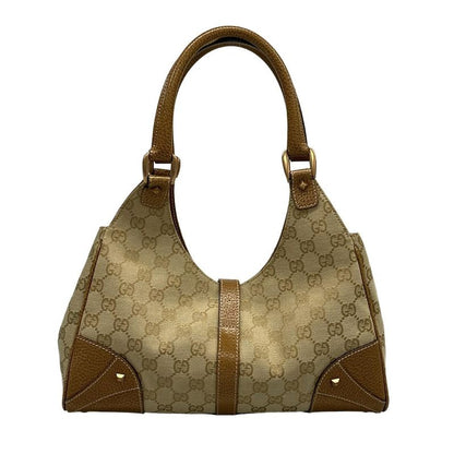 Gucci Tote Bag New Jackie GG Pattern 124407 Beige and Brown Leather