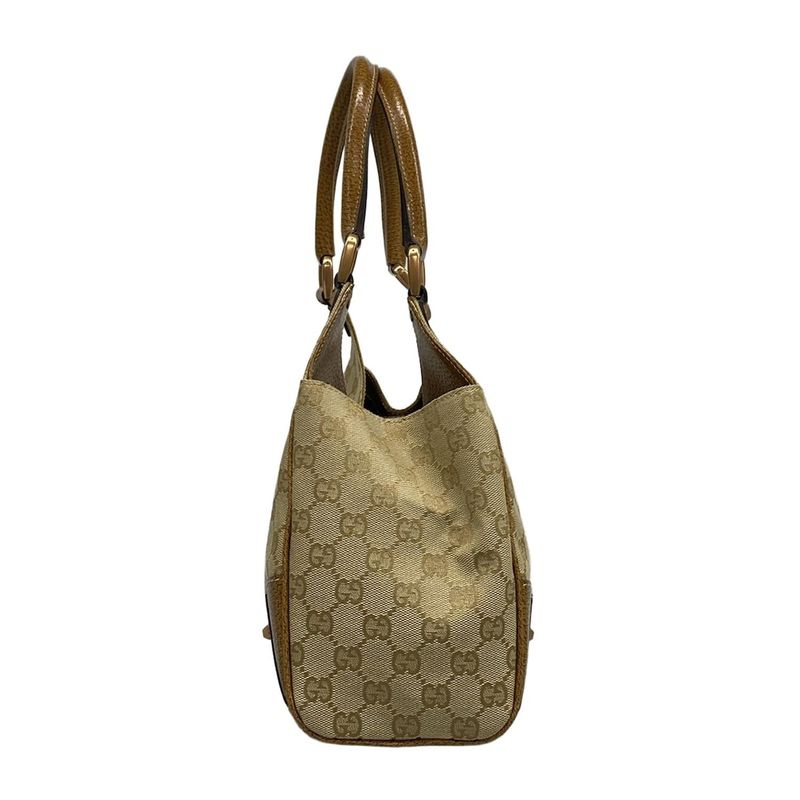 Gucci Tote Bag New Jackie GG Pattern 124407 Beige and Brown Leather