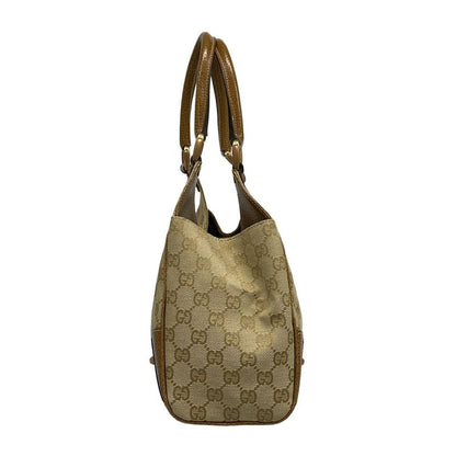 Gucci Tote Bag New Jackie GG Pattern 124407 Beige and Brown Leather