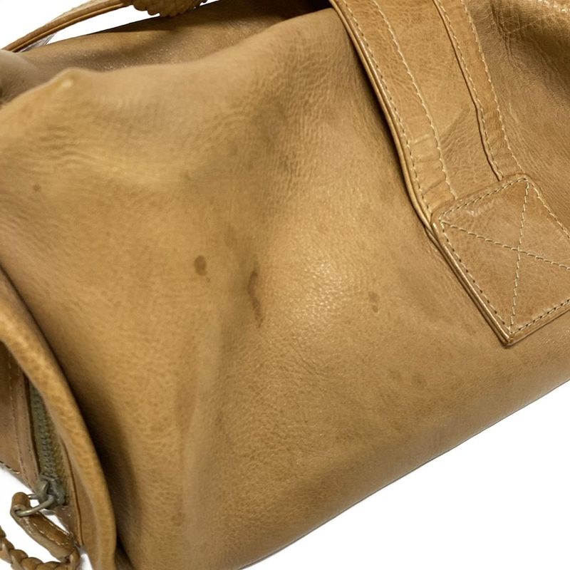 Dior Christian Dior Shoulder Bag Flight Beige Leather