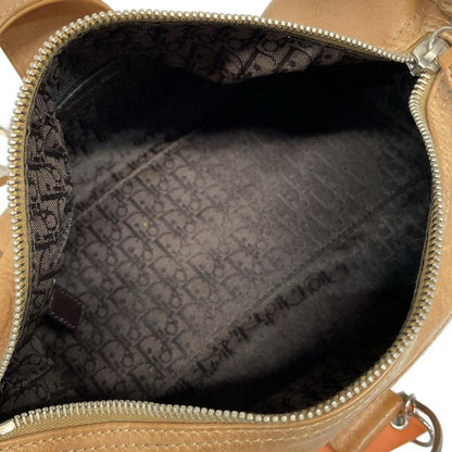 Dior Christian Dior Shoulder Bag Flight Beige Leather