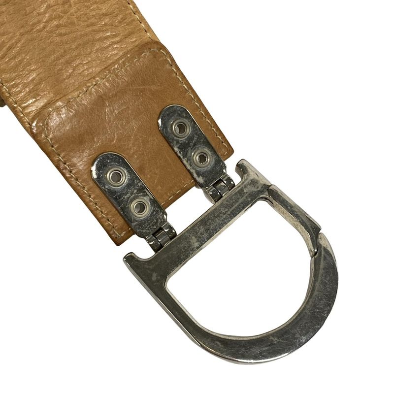 Dior Christian Dior Shoulder Bag Flight Beige Leather