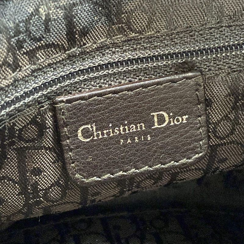 Dior Christian Dior Shoulder Bag Flight Beige Leather