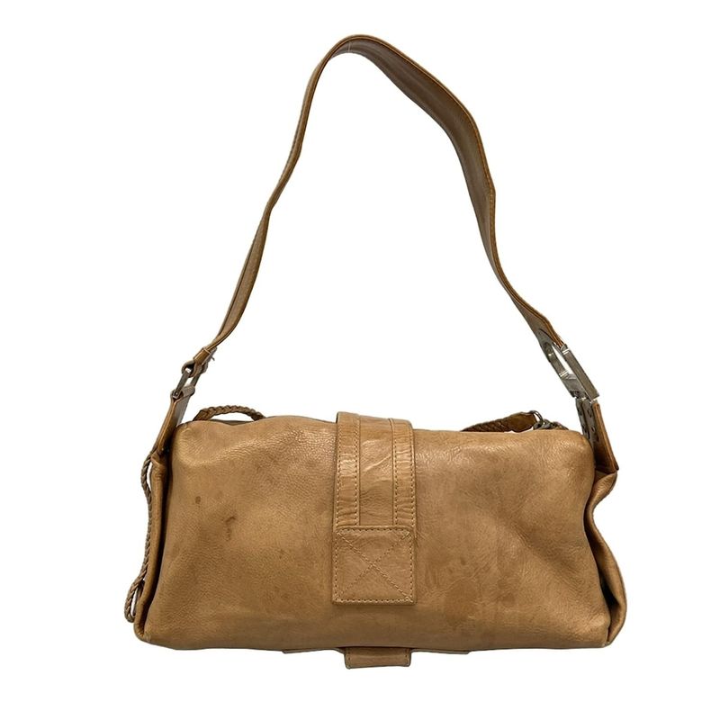 Dior Christian Dior Shoulder Bag Flight Beige Leather