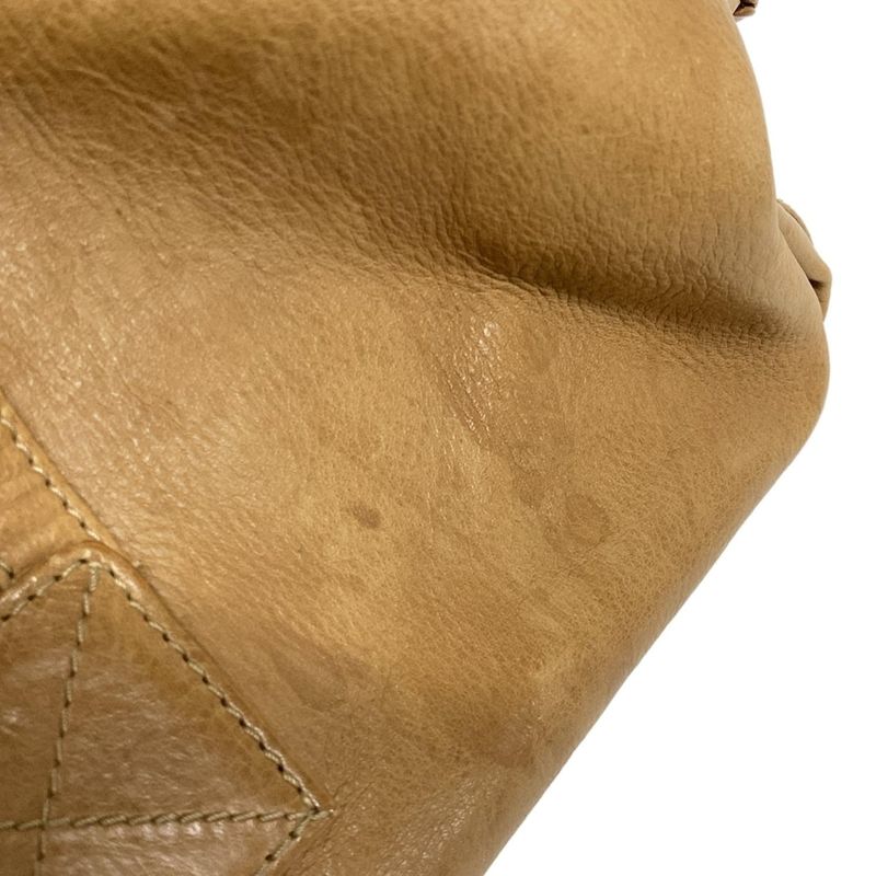 Dior Christian Dior Shoulder Bag Flight Beige Leather