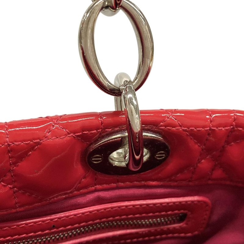 Dior Christian Dior Tote Bag Lady Dior M0955pvrk Im217 Pink Silver Hardware