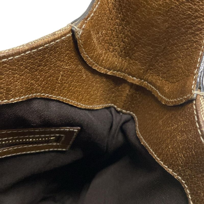 Gucci Shoulder Bag New Jackie GG Pattern 120888 Beige and Brown Leather