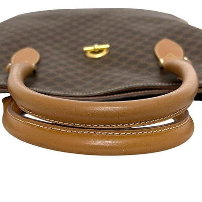 Celine Tote Bag Brown Macadam Excellent Condition A4 PVC Leather Preowned