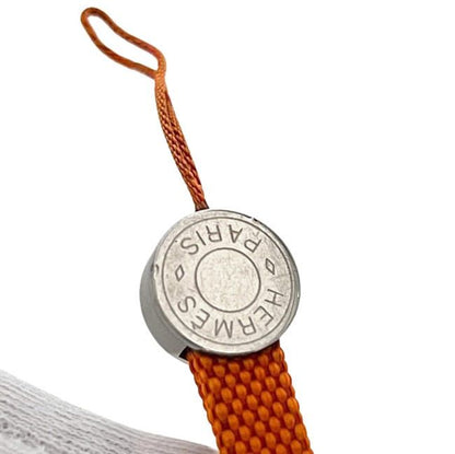 Hermes Strap Orange Serie Excellent Condition Jacquard Metal Preowned