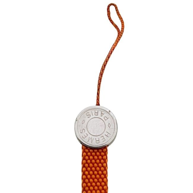 Hermes Strap Orange Serie Excellent Condition Jacquard Metal Preowned
