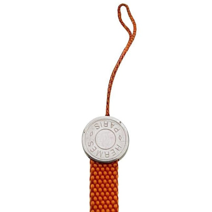 Hermes Strap Orange Serie Excellent Condition Jacquard Metal Preowned