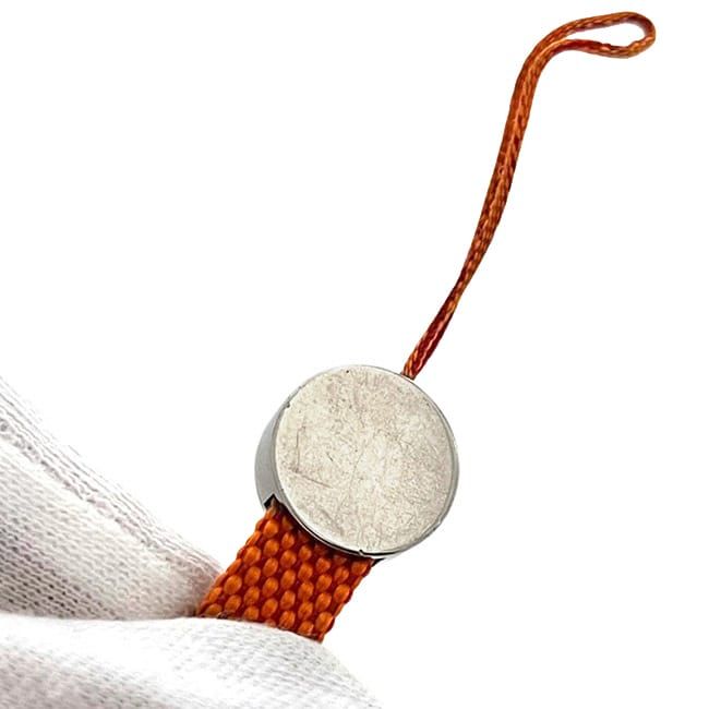 Hermes Strap Orange Serie Excellent Condition Jacquard Metal Preowned