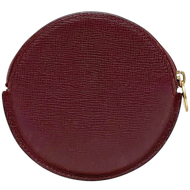 Cartier Coin Case Bordeaux Must L3000159 Excellent Condition Coin Purse