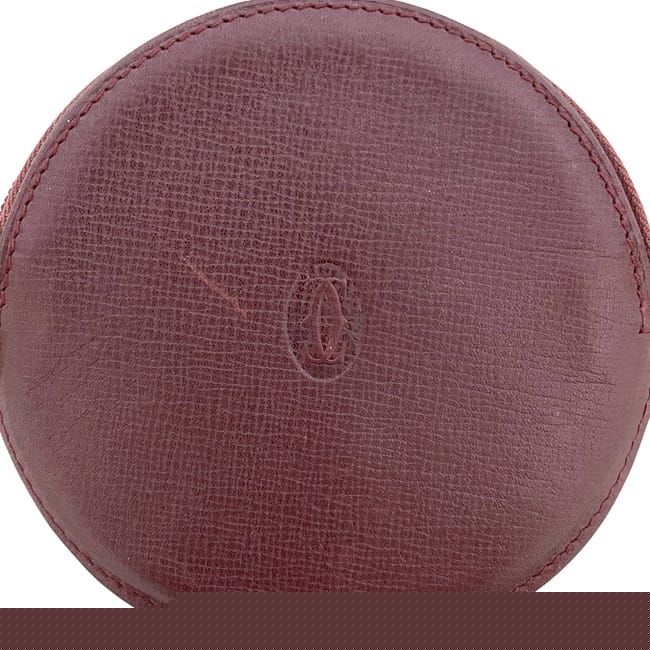 Cartier Coin Case Bordeaux Must L3000159 Excellent Condition Coin Purse