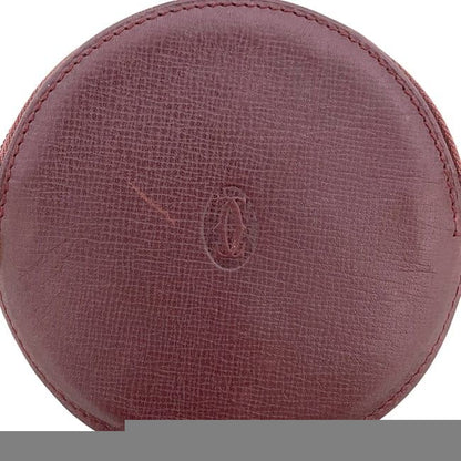 Cartier Coin Case Bordeaux Must L3000159 Excellent Condition Coin Purse