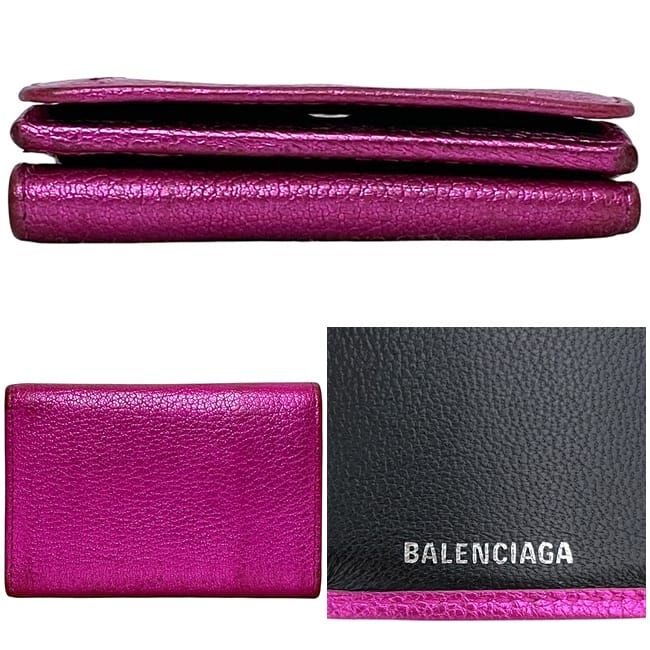Balenciaga Trifold Wallet Mini Wallet Pink Everyday 551921
