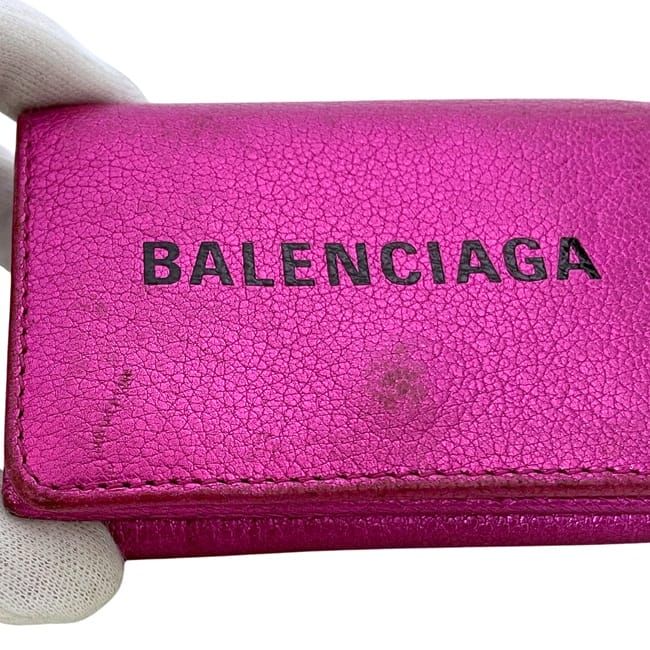 Balenciaga Trifold Wallet Mini Wallet Pink Everyday 551921