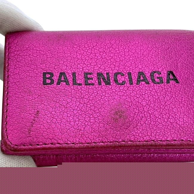 Balenciaga Trifold Wallet Mini Wallet Pink Everyday 551921