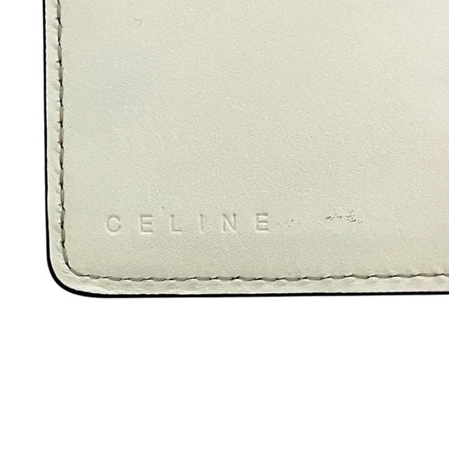 Celine Bifold Long Wallet Beige White Macadam Excellent Condition Wallet