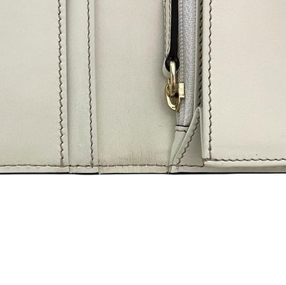 Celine Bifold Long Wallet Beige White Macadam Excellent Condition Wallet