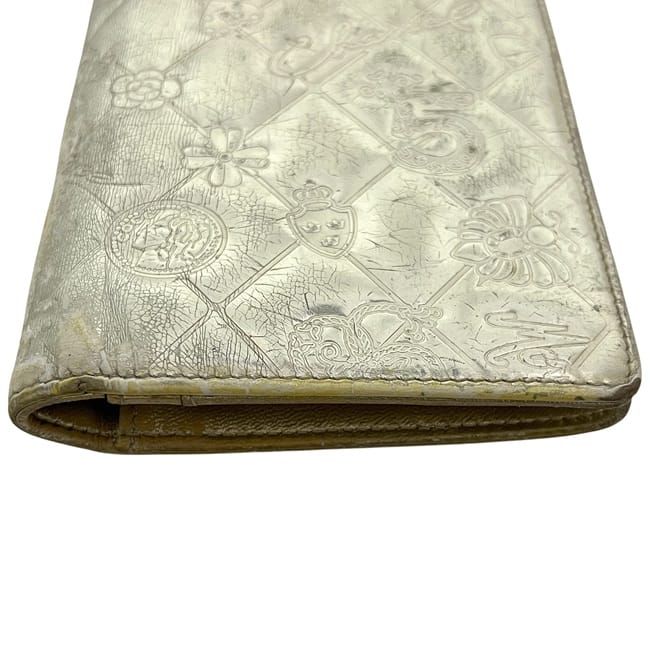 Chanel Bifold Long Wallet Gold Icon Symbol Charm A37151