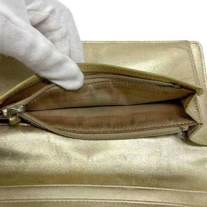 Chanel Bifold Long Wallet Gold Icon Symbol Charm A37151