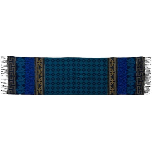 Fendi Scarf Blue Navy Cleaned Excellent Condition Acrylic