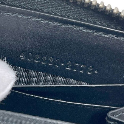 Gucci Round Zipper Long Wallet Black GG Supreme