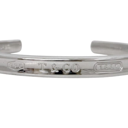 Tiffany & Co Bangle Cuff Narrow Silver 1837 Polished