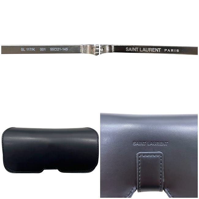 Saint Laurent Sunglasses In Black Silver Sl117 K Excellent Condition